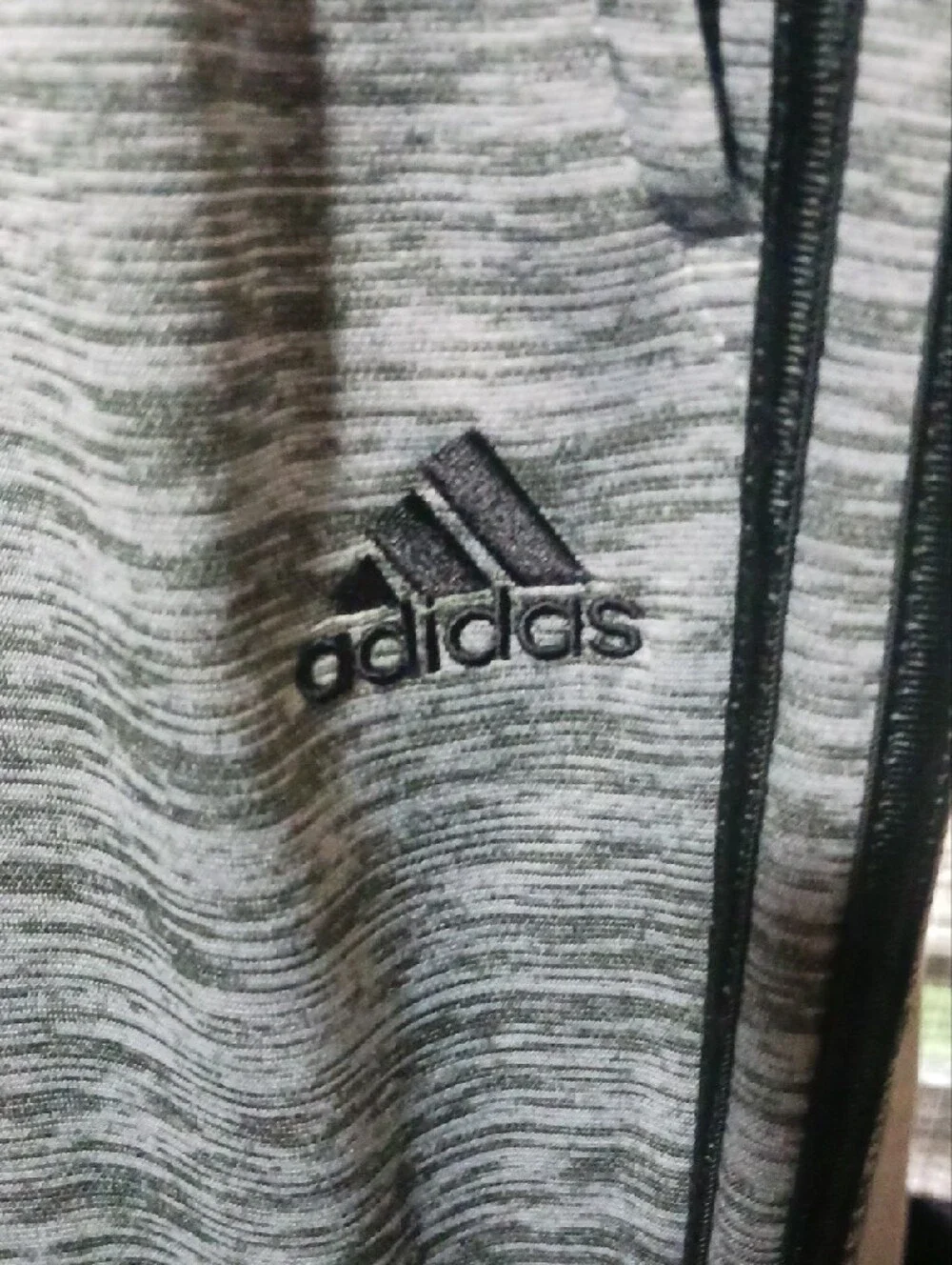 adidas Youth Gray Heather Joggers with Black Side Stripes